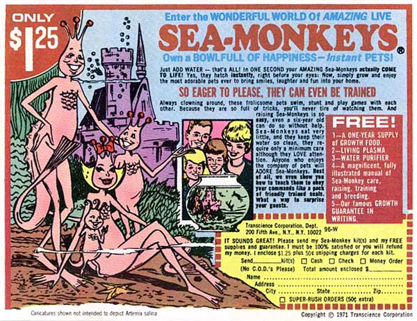 Live Sea-Monkeys Advertisement